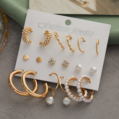 Koreai divatos pillangós fülbevaló szett nőknek akrilgyanta csillag szív kerek karika fülbevaló gyöngy Brincos ékszer ajándék