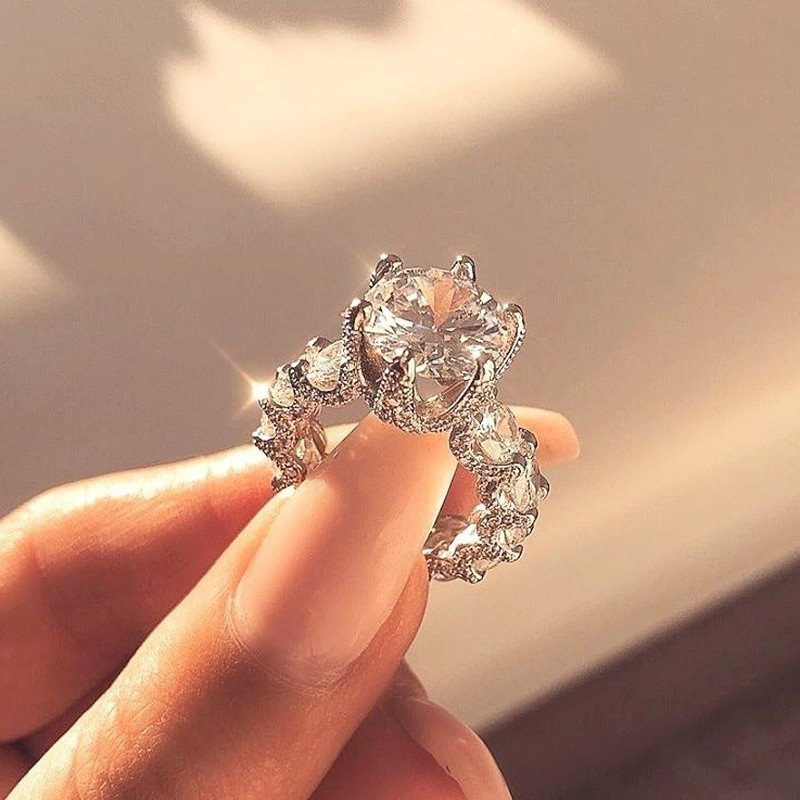 Accesorii pentru inele cu zircon din cristal pentru femei Accesorii pentru inele preferate Accesorii pentru bijuterii Bijuterii la modă pentru femei Inel estetic