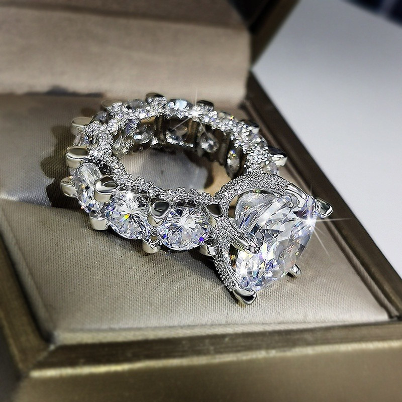 Accesorii pentru inele cu zircon din cristal pentru femei Accesorii pentru inele preferate Accesorii pentru bijuterii Bijuterii la modă pentru femei Inel estetic
