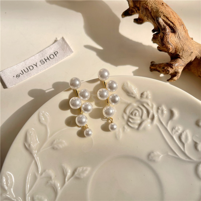 2021 új divatos koreai túlméretezett fehér gyöngy csepp fülbevaló nőknek bohém arany kerek cirkon esküvői fülbevaló ékszer ajándék