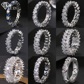 Inele de nunta cu zircon cu farmec multicolor de moda pentru femei, inel rotund de piatra patrata pentru petrecere, bijuterii Bague Femme
