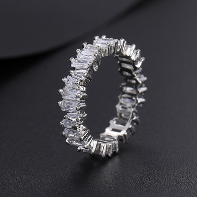 Inele de nunta cu zircon cu farmec multicolor de moda pentru femei, inel rotund de piatra patrata pentru petrecere, bijuterii Bague Femme