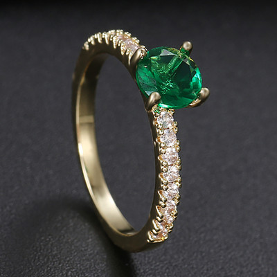 Inele de nunta cu zircon cu farmec multicolor de moda pentru femei, inel rotund de piatra patrata pentru petrecere, bijuterii Bague Femme