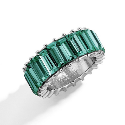 Inele de nunta cu zircon cu farmec multicolor de moda pentru femei, inel rotund de piatra patrata pentru petrecere, bijuterii Bague Femme