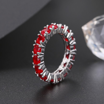 Inele de nunta cu zircon cu farmec multicolor de moda pentru femei, inel rotund de piatra patrata pentru petrecere, bijuterii Bague Femme