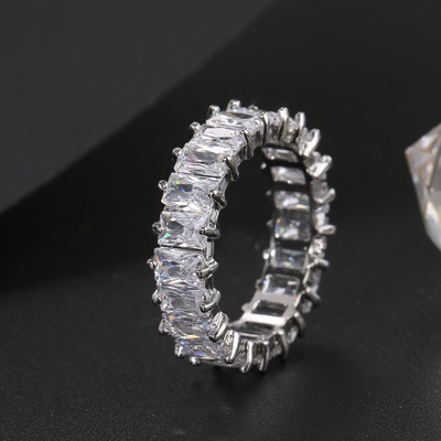 Inele de nunta cu zircon cu farmec multicolor de moda pentru femei, inel rotund de piatra patrata pentru petrecere, bijuterii Bague Femme
