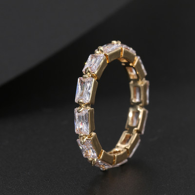 Inele de nunta cu zircon cu farmec multicolor de moda pentru femei, inel rotund de piatra patrata pentru petrecere, bijuterii Bague Femme