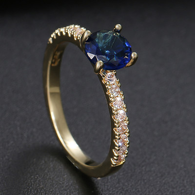 Inele de nunta cu zircon cu farmec multicolor de moda pentru femei, inel rotund de piatra patrata pentru petrecere, bijuterii Bague Femme