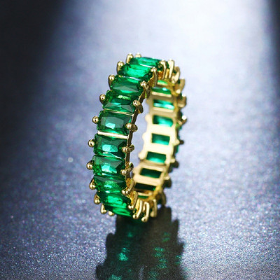 Inele de nunta cu zircon cu farmec multicolor de moda pentru femei, inel rotund de piatra patrata pentru petrecere, bijuterii Bague Femme