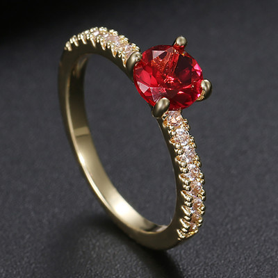 Inele de nunta cu zircon cu farmec multicolor de moda pentru femei, inel rotund de piatra patrata pentru petrecere, bijuterii Bague Femme
