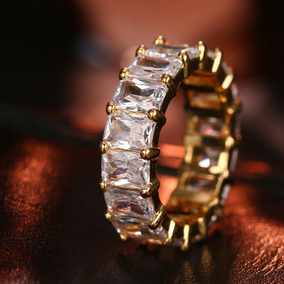 Inele de nunta cu zircon cu farmec multicolor de moda pentru femei, inel rotund de piatra patrata pentru petrecere, bijuterii Bague Femme