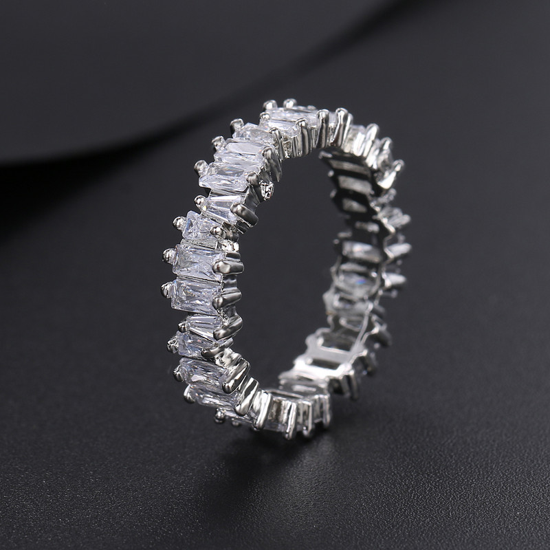 Inele de nunta cu zircon cu farmec multicolor de moda pentru femei, inel rotund de piatra patrata pentru petrecere, bijuterii Bague Femme