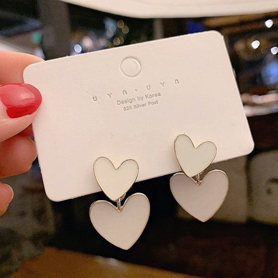 2021-es koreai divatékszerek csillogó strasszköves üreges szívcsepp fülbevaló női lányoknak vintage vörös kristály fülbevaló