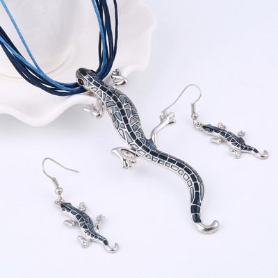 MINHIN Summer Style zománcozott medál ékszer szettek Lucite Design Multi Colors Geometry Choker nyaklánc fülbevaló szett