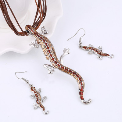 MINHIN Summer Style zománcozott medál ékszer szettek Lucite Design Multi Colors Geometry Choker nyaklánc fülbevaló szett