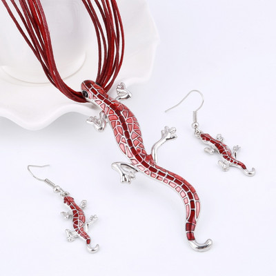 MINHIN Summer Style zománcozott medál ékszer szettek Lucite Design Multi Colors Geometry Choker nyaklánc fülbevaló szett