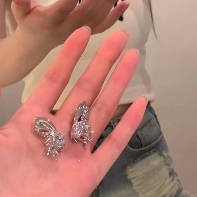 Clip de ureche de elf fluture punk la modă 2022 design la modă lichid metal aripă ureche manșetă fără piercing cercei pentru femei fete bijuterii