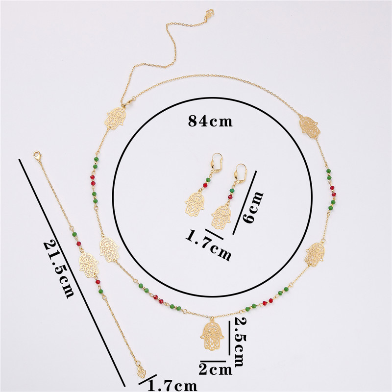 Set de bijuterii placat cu aur 2022, cu stras, colier, cercei, accesorii pentru brățări, temperament, bijuterii metalice pentru femei