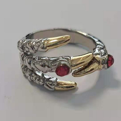 1db titán acél sas sárkánykarom halloween koponya gyűrű forrón eladó férfi domináns nyíló sziklaállat ékszer