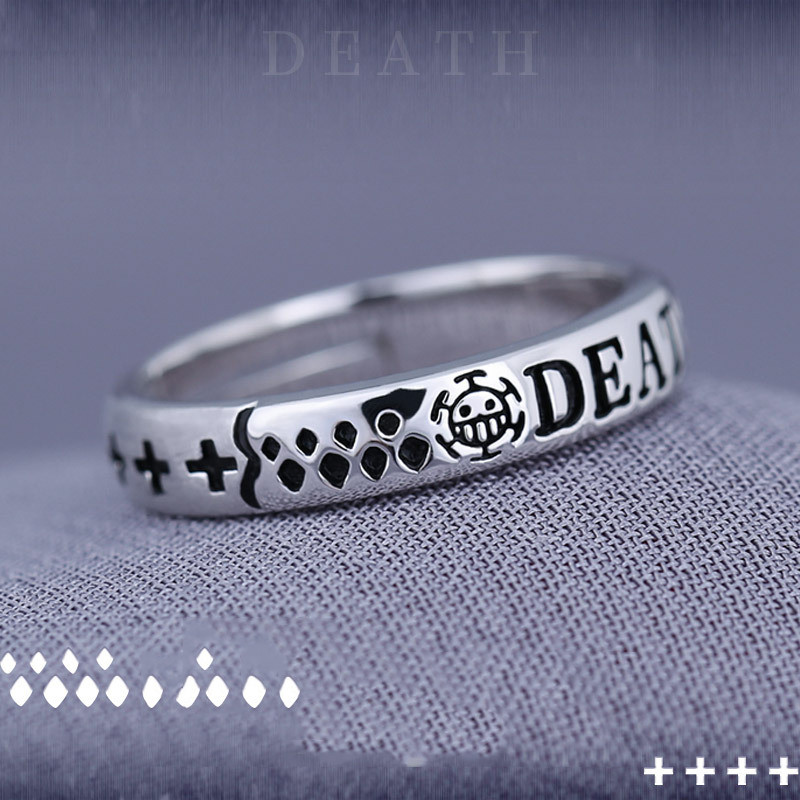 Anime Trafalgar D Inele Legea apei Cosplay pălărie de paie inel de design reglabil unisex bijuterii accesorii accesorii cadou