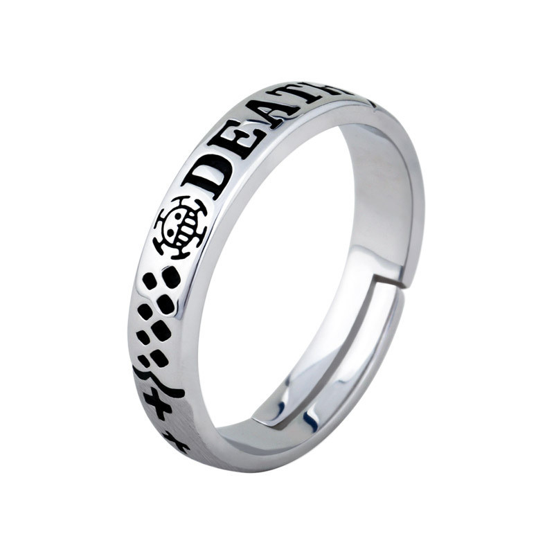 Anime Trafalgar D Inele Legea apei Cosplay pălărie de paie inel de design reglabil unisex bijuterii accesorii accesorii cadou