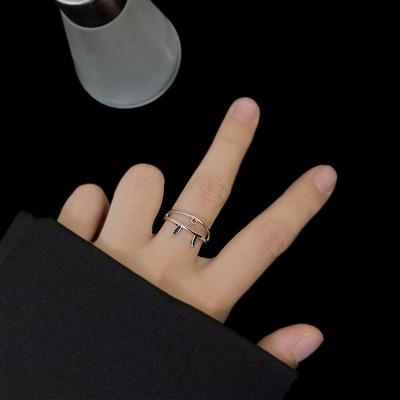 Γλυκά χαριτωμένα δαχτυλίδια κουνελιού ανοιχτά για γυναίκες Παιδιά Υπέροχα ζωάκια Αυτί τριαντάφυλλο Γαμήλιο πάρτι Μανσέτες Δάχτυλα Κοσμήματα για κορίτσια Δώρα Anillo