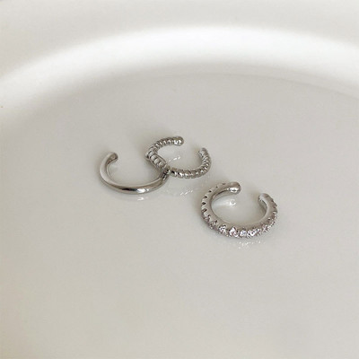 SIPENGJEL Cercei cu clip C cu zircon delicat pentru femei, fără piercing, cercei de cartilaj fals pentru ureche de femeie, cadou de bijuterii de modă