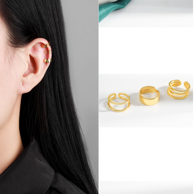 SIPENGJEL Cercei cu clip C cu zircon delicat pentru femei, fără piercing, cercei de cartilaj fals pentru ureche de femeie, cadou de bijuterii de modă
