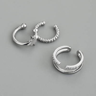 SIPENGJEL Cercei cu clip C cu zircon delicat pentru femei, fără piercing, cercei de cartilaj fals pentru ureche de femeie, cadou de bijuterii de modă