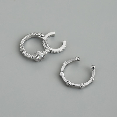 SIPENGJEL Cercei cu clip C cu zircon delicat pentru femei, fără piercing, cercei de cartilaj fals pentru ureche de femeie, cadou de bijuterii de modă
