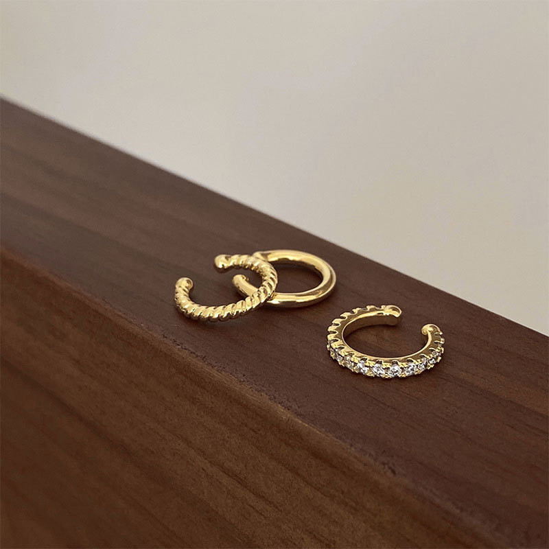 SIPENGJEL Cercei cu clip C cu zircon delicat pentru femei, fără piercing, cercei de cartilaj fals pentru ureche de femeie, cadou de bijuterii de modă