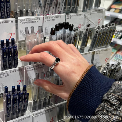 Mados punk brangakmenio netaisyklingo metalo žiedas moterims, vyrams 2022 m. asmenybės dizaino krištolinis atidarymas reguliuojamas pirštų žiedas