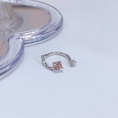 Mados punk brangakmenio netaisyklingo metalo žiedas moterims, vyrams 2022 m. asmenybės dizaino krištolinis atidarymas reguliuojamas pirštų žiedas