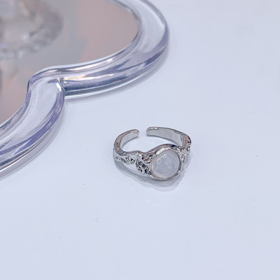 Mados punk brangakmenio netaisyklingo metalo žiedas moterims, vyrams 2022 m. asmenybės dizaino krištolinis atidarymas reguliuojamas pirštų žiedas