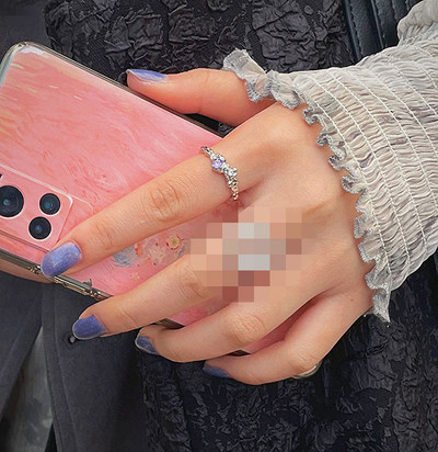 Mados punk brangakmenio netaisyklingo metalo žiedas moterims, vyrams 2022 m. asmenybės dizaino krištolinis atidarymas reguliuojamas pirštų žiedas