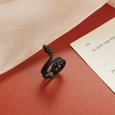 Inel de șarpe cu zirconiu cubic de modă pentru femei, inele de degete ajustabile, deschise, ajustabile, pentru nuntă, bijuterii Bijoux