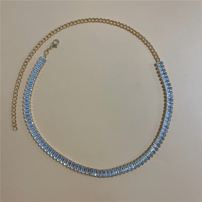 Set de bijuterii rafinat pentru femei Nuntă Mireasă Domnisoare de onoare Petrecere Bijuterii Zircon Strass Cercei și colier Cadou
