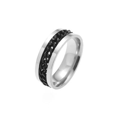 Novi trend posrebreni prsten sa šupljim trnom, muški i ženski hip-hop punk party koncertni nakit