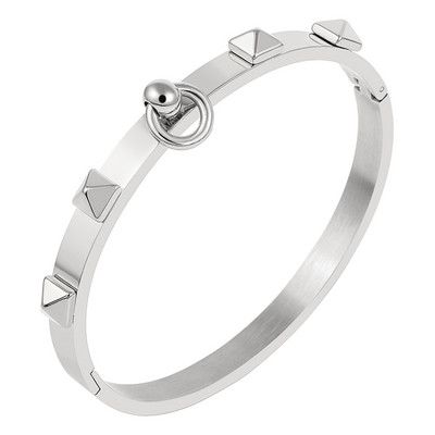 Rozsdamentes acél punk ékszer szett szegecs karkötő karkötő piramis és csüngő kör gyűrűk férfiaknak női ékszer szett ajándék