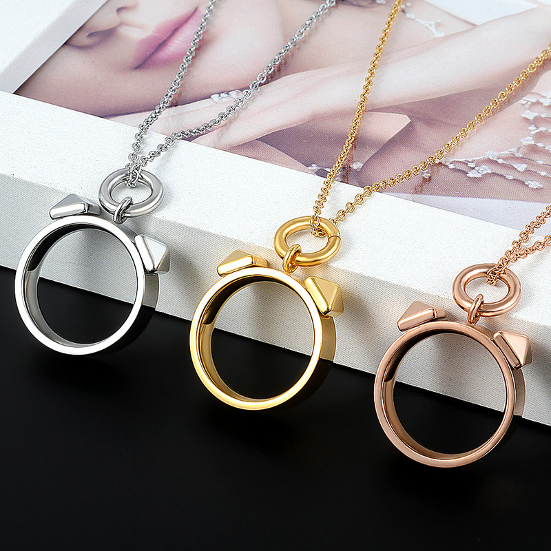 Rozsdamentes acél punk ékszer szett szegecs karkötő karkötő piramis és csüngő kör gyűrűk férfiaknak női ékszer szett ajándék