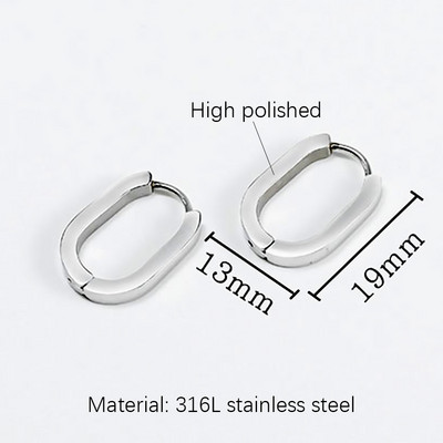 Nerūdijančio plieno auskarai su lanku moterims Vyrams Maži aukso spalvos auskarai Korėjos kremzlės auskarai Klasikiniai papuošalai Priedai Dovanos