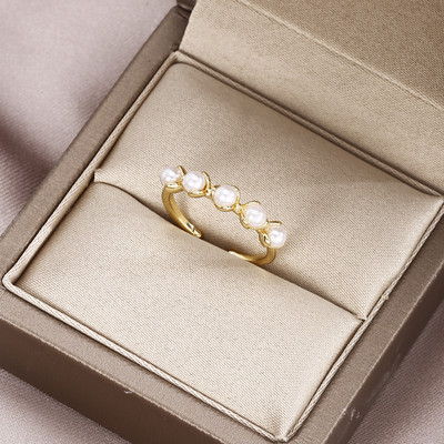 Korea új divatékszerek, kifinomult 18K valódi aranyozott AAA cirkon gyűrű elegáns női nyílással, állítható esküvői ajándék