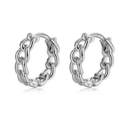 Cercei cu arc cerc de culoare argintie, la modă, retro, simpli, sexy, sexy, rafinat, cercei cu cerc, bijuterii, cadou