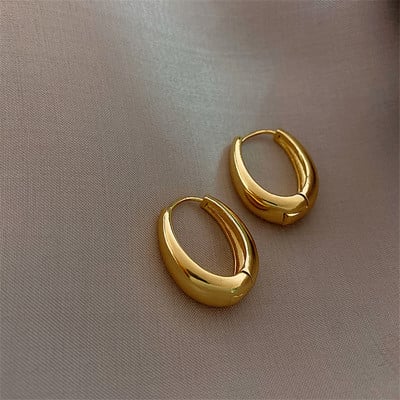 Cercei cu arc cerc de culoare argintie, la modă, retro, simpli, sexy, sexy, rafinat, cercei cu cerc, bijuterii, cadou