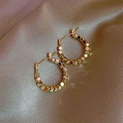 Cercei cu arc cerc de culoare argintie, la modă, retro, simpli, sexy, sexy, rafinat, cercei cu cerc, bijuterii, cadou