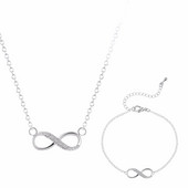 Kinitial 2 buc. Noua Cruce Infinita Seturi de Colier de Brățară de Cristal Seturi de Bijuterii de Nuntă de Mireasă Pendientes Mujer Bijoux