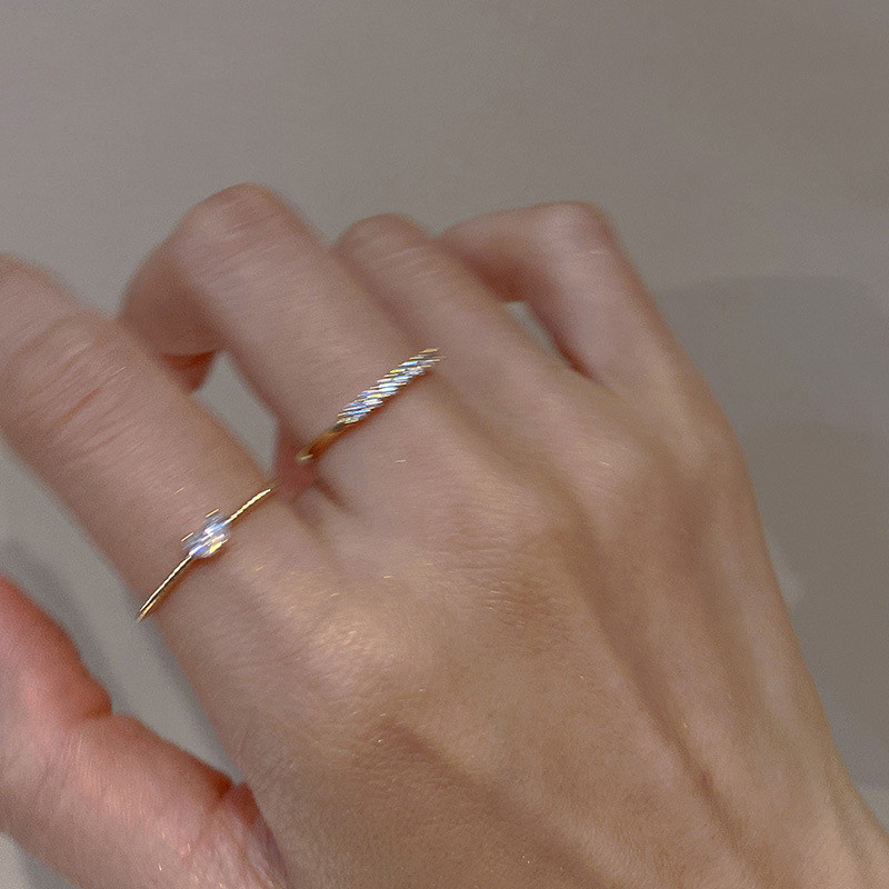 Coreea de modă țesătură inimă de cristal drăguț inele de nuntă pentru femei de culoare aurie inel de logodnă pentru femeie cadou bijuterii Anillos Mujer
