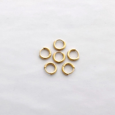 6 buc/lot Cercei mici cu cerc de metal, din oțel inoxidabil, pentru femei, fete, piercing, bijuterii, geometrice, rotunde, helix ureche