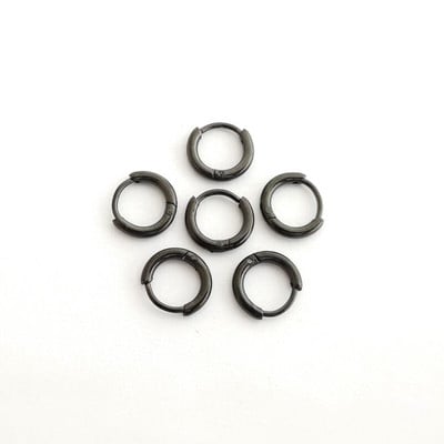 6 buc/lot Cercei mici cu cerc de metal, din oțel inoxidabil, pentru femei, fete, piercing, bijuterii, geometrice, rotunde, helix ureche