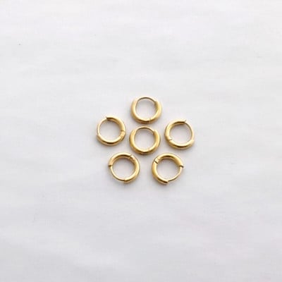 6 buc/lot Cercei mici cu cerc de metal, din oțel inoxidabil, pentru femei, fete, piercing, bijuterii, geometrice, rotunde, helix ureche